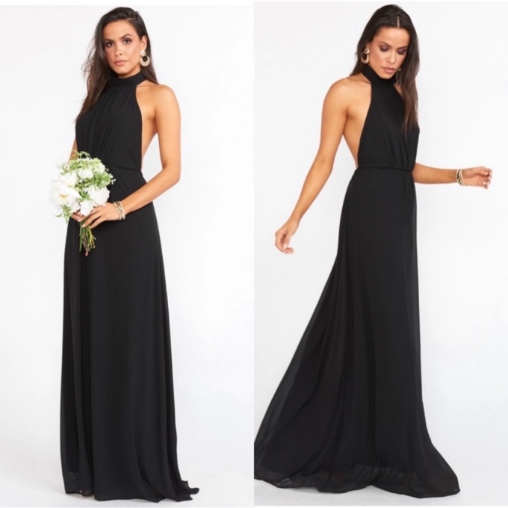 COPY - Show me your Mumu Black/ open back maxi